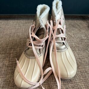 Jack Rogers Cream and Tan Boots